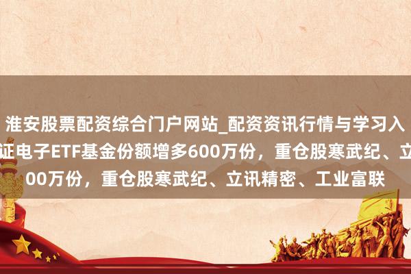 淮安股票配资综合门户网站_配资资讯行情与学习入口 1月29日天弘中证电子ETF基金份额增多600万份，重仓股寒武纪、立讯精密、工业富联